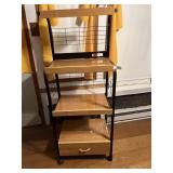 Bakers Rack 59 x 24 x 17 metal & wood