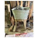 Metal Wash Tub with Stand
