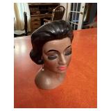 Vintage Lady Head Vase Arican American 50/424