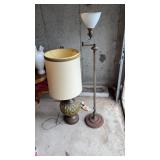 Iron base floor lamp, and decorative iron base