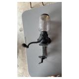 Antique wall mount coffee grinder