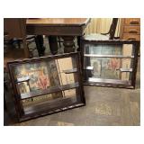 (2) Vintage Mid-Century Modern shadow box wall