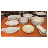 Large lot of vintage platters & bowls