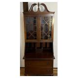 Antique Chippendale style mahogany secretary desk