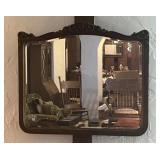 Antique carved wood frame mirror