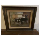 Vintage Wood Framed Picture