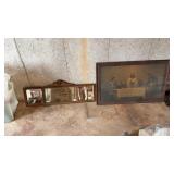 Decorative etched glass mirror, and Jesus last