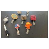 Retractable ID Badge Reels (8) some leather Chala