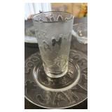 Christmas glassware lot including " cookies for