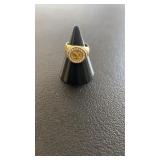 (2) Menï¿½s Rings, class ring size 9 approximate,