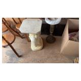 Marble top ashtray and marble top elephant stand
