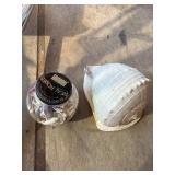 Jar of Seashells & Large Shell