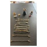 Jewelry lot of Rings and necklace extenders
