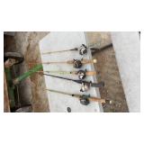 5 fishing poles