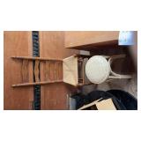 Ladder back chair and stool