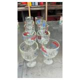 (10) beer glasses, including: Schlitz, hams,