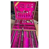 72 piece bronze plated cutlery set, Marked