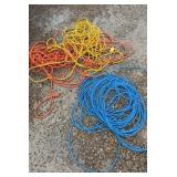 2 long extension cords and coaxial cable