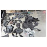 (2) airsoft rifles with accessories