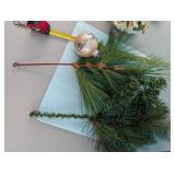 Plastic tote with misc Christmas decorations