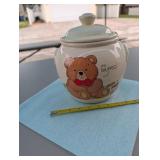 Cookie jar with bear image