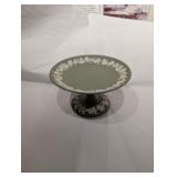 Wedgwood Sage Green Jasperware Small Pedestal