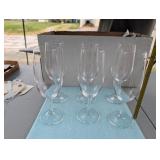 6 wine glasses
