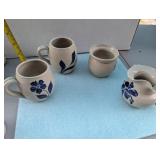 2 coffee mugs (4 inch height), with sugar bowl &