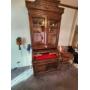 Ornate Antique Roll top desk with Hutch - 39" x 24" x 8' H