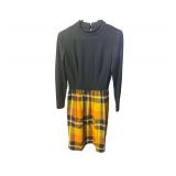 Fred Rothschild plaid and black dress