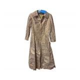 Metallic like full length jacket with matching dress