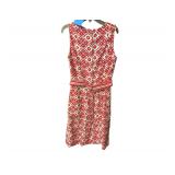 Belted flower dress - vintage