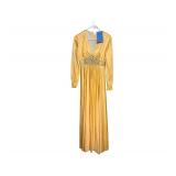 light oarange long sleeve gown