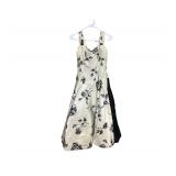 black and white puffy dress