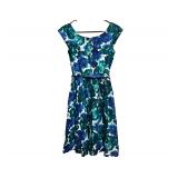 floral green and blue dress