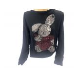 Lauren Moshi bunny rabbit heavy long sleeve t shirt