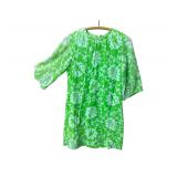 Green and white sun dress