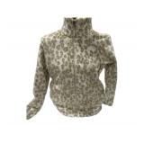 North Face leopard print zip up - medium