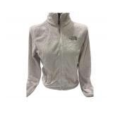 North Face white zip up light weight jacket - small