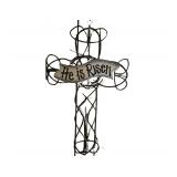 He Is Risen Grapevine Cross 25 in. x 15 in.