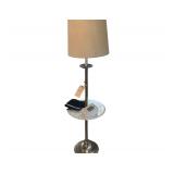 Metal and Stone Lamp Stand 54.5 Inches Tall