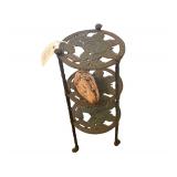 25 Inch Tall Metal 3 Tier Stand 11 Inches Wide