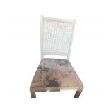 4 Wicker Backed Wood Chairs 3 are on Second Floor