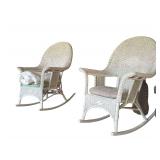 2 Wicker Rocking Chairs Vintage
