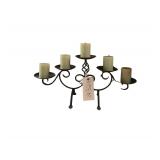 Black Metal 5 Candle Candelabra 21 in. x 10 in.