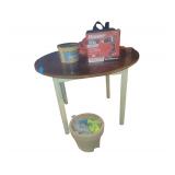 30in Wooden Round Table