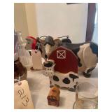 4 Piece Table or Wall Art Cows