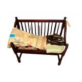Wooden Upholstered Vintage Bench 3ft. L. X 35in. H.