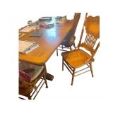 Vintage Oak Table 70x42x30 Inches and 2 Extension