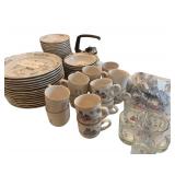 Set of 12 Inter National Stone Ware Plates Cups